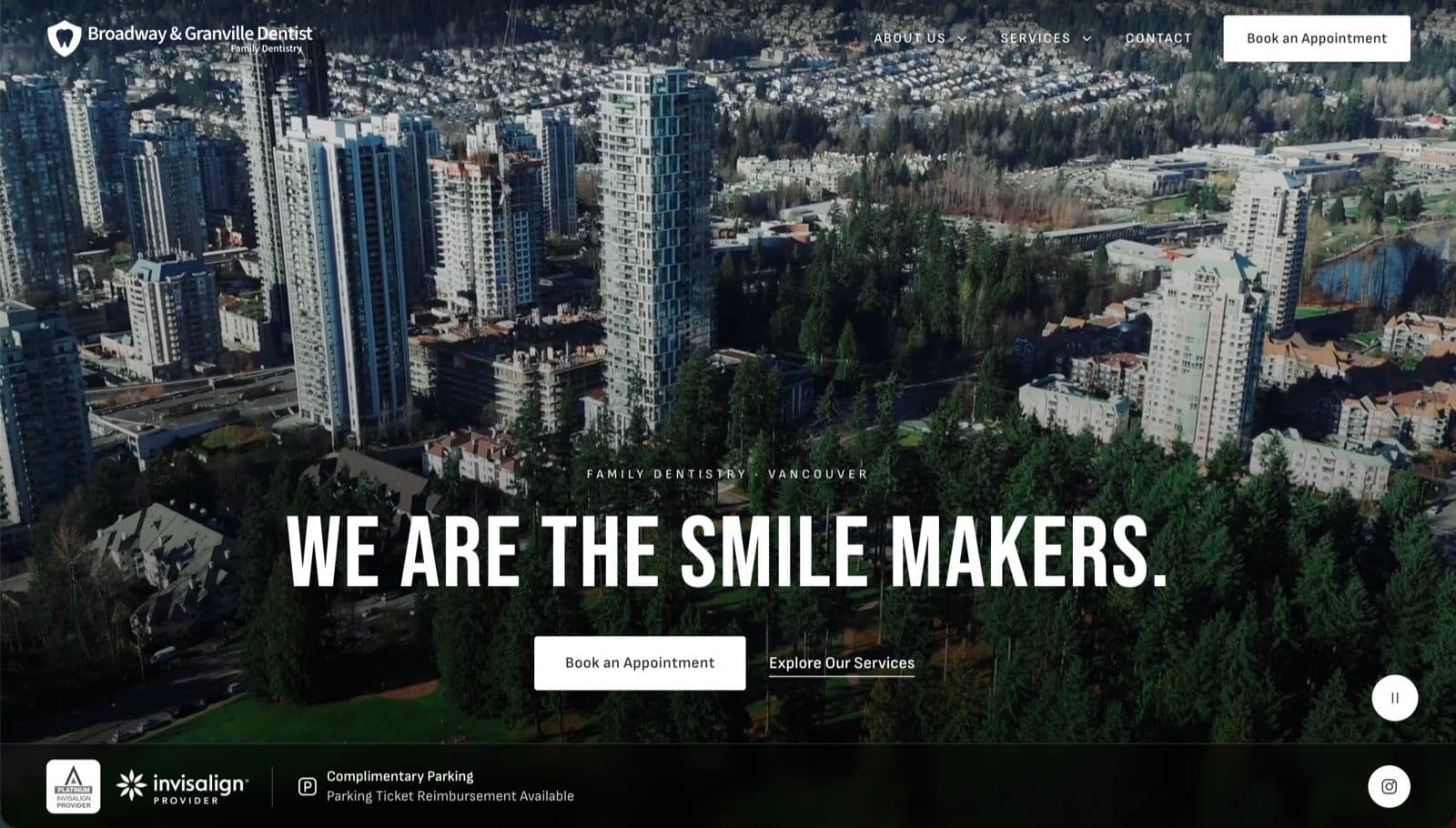 Broadway & Granville Dentist website preview
